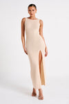 Maxine Sheer Knit Maxi Dress - Berry