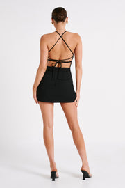 Diana Suiting Mini Dress - Black