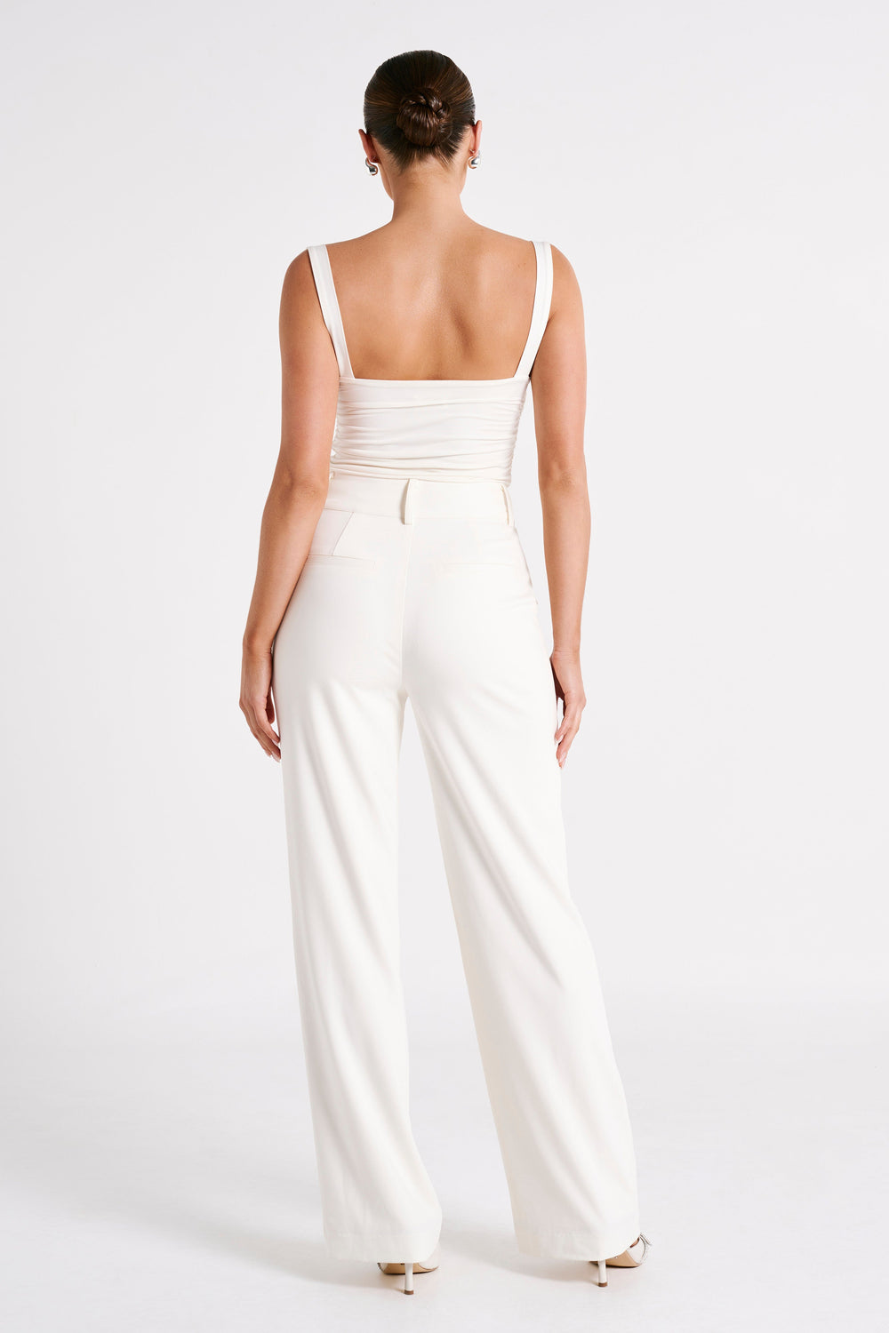 Lisa High Waist Suiting Trousers - Ivory