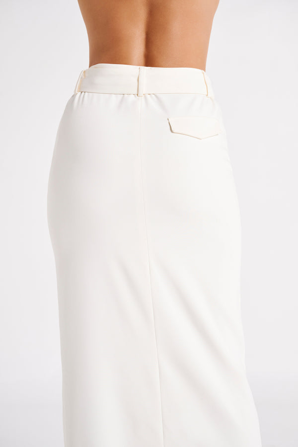 Daria Suiting Midi Skirt - Ivory