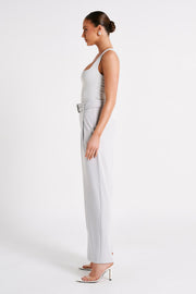 Tenley Wide Leg Suiting Pants - Ice Grey