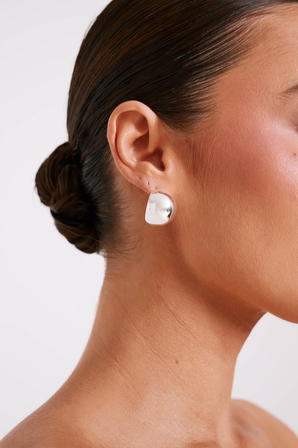 Katia Hoop Earrings - Silver