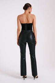 Chaya Velvet Pointed Corset - Black
