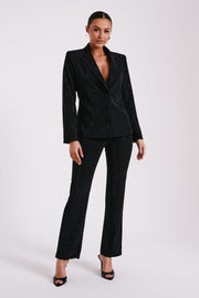 Rhett Square Diamante Jacket - Black