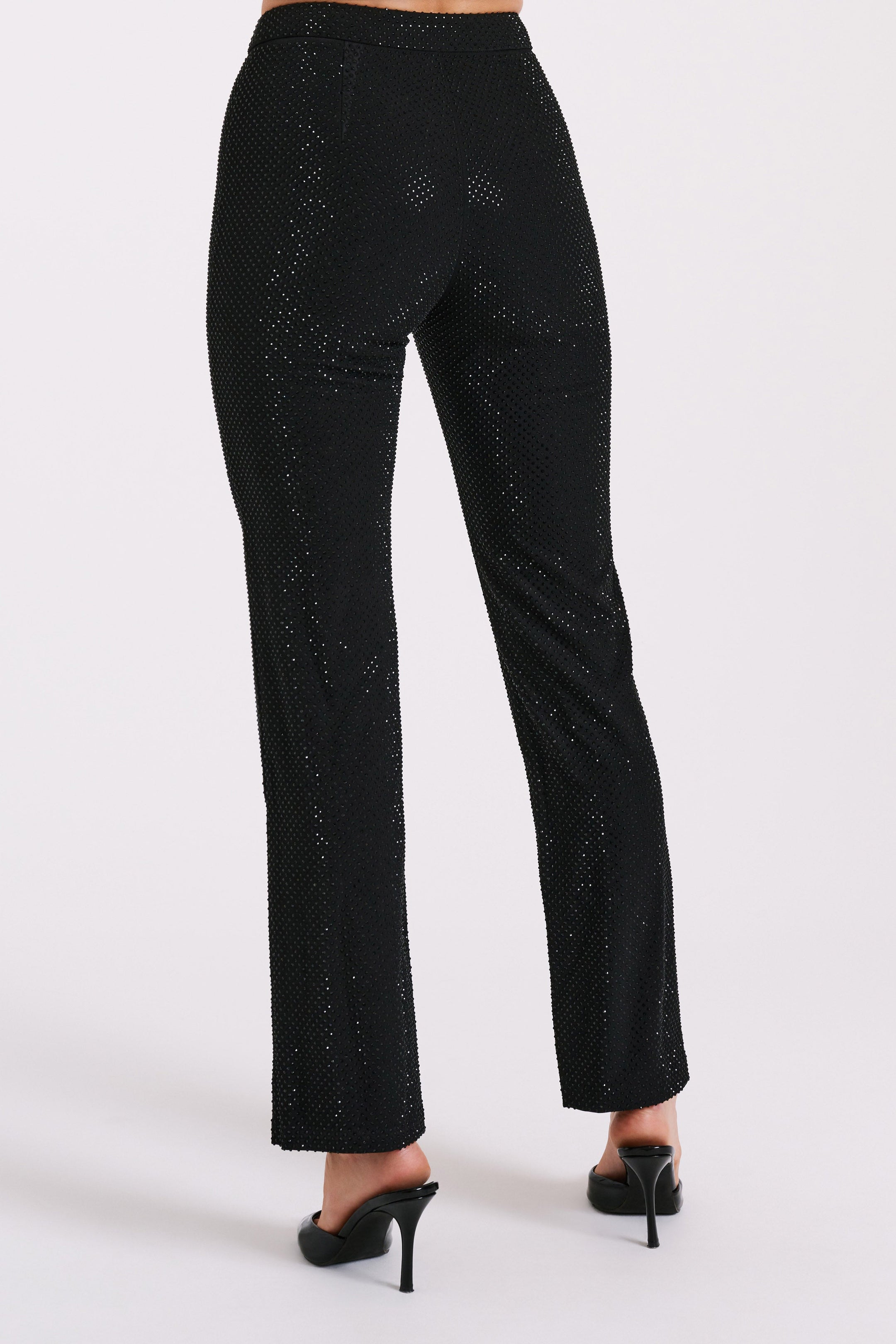 Kaycee Straight Leg Diamante Pants Black MESHKI