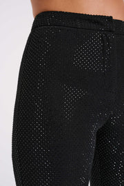 Kaycee Straight Leg Diamante Pants - Black