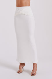 Ceri Maxi Twist Skirt - White