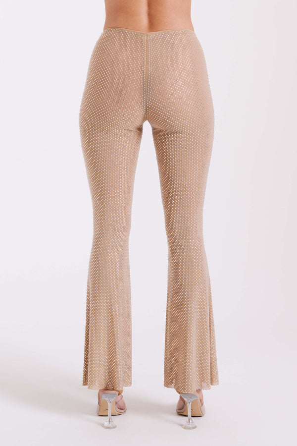 Ophelia Diamante Skinny Leg Pants - Nude - MESHKI