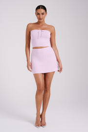 Kyra Waffle Knit Tube Top - Rosewater