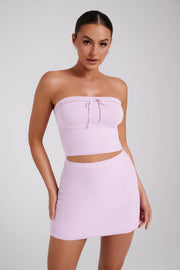 Kyra Waffle Knit Tube Top - Rosewater