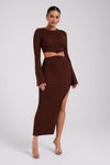Anna Flare Sleeve Knit Dress - Black
