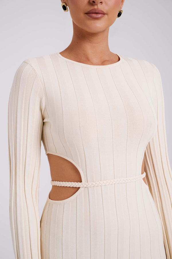 Elodie Knit Midi Dress - Cream