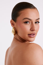 Zadie Oversized Double Teardrop Earrings - Gold