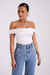 Anysa Satin Strapless Top - Black