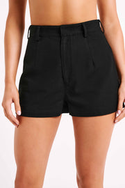 Jadri Linen Shorts - Black