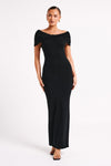 Terese Off Shoulder Knit Maxi Dress - Parakeet Green