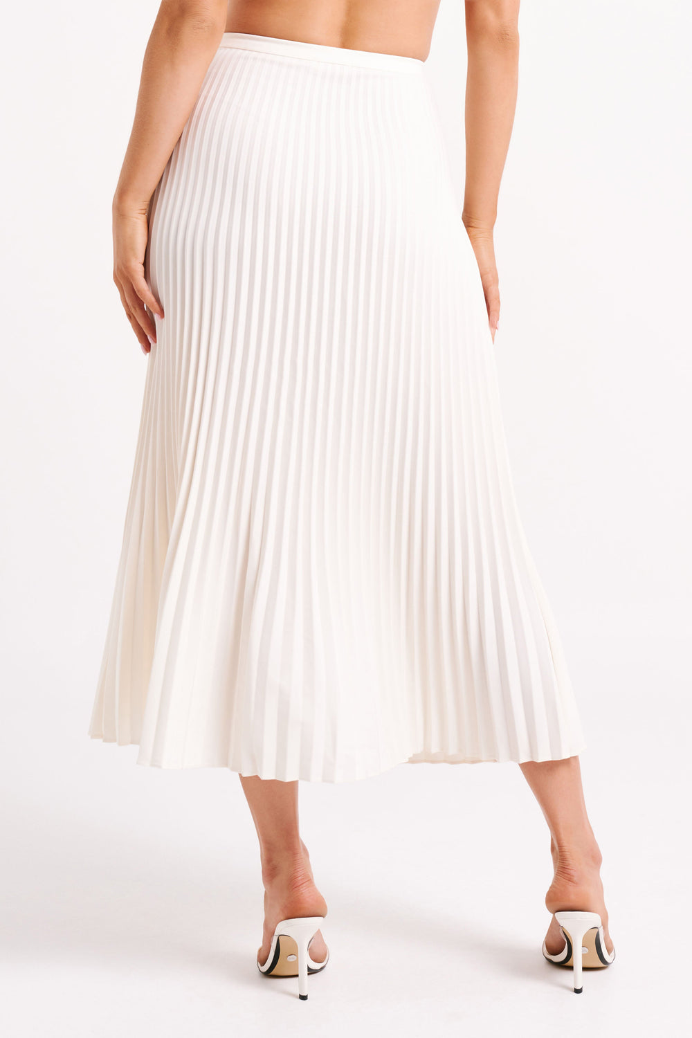 Twyla Pleated Suiting Maxi Skirt - Ivory