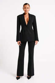 Greer Hourglass Suiting Blazer - Black