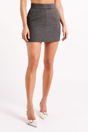 Sayer Textured Mini Skirt - Charcoal