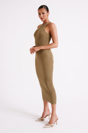Sienna Midi Knit Dress - Olive