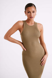 Sienna Midi Knit Dress - Olive