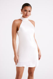 Claire A Line Mini Dress - White