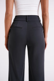 Lisa High Waist Suiting Trousers - Charcoal