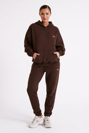 Bernie Oversized Unisex Hoodie - Dark Chocolate