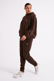 Bernie Oversized Unisex Hoodie - Dark Chocolate