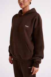 Bernie Oversized Unisex Hoodie - Dark Chocolate
