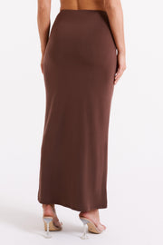 Ceri Maxi Twist Skirt - Mocha