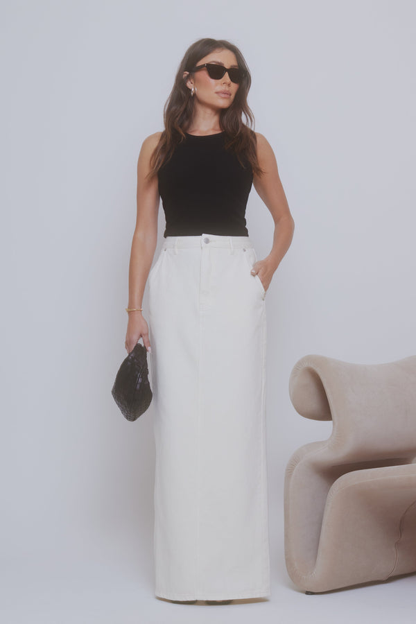 Vanida Maxi Skirt - White - Buy Women's Skirts - White – Billy J