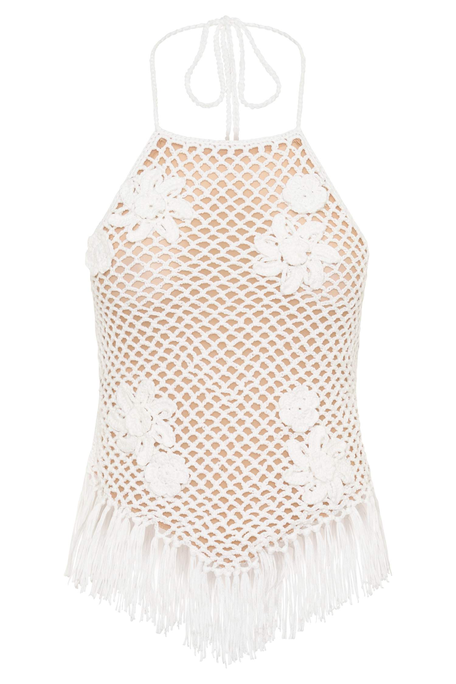Miley Crochet Halter Top - Ivory #9