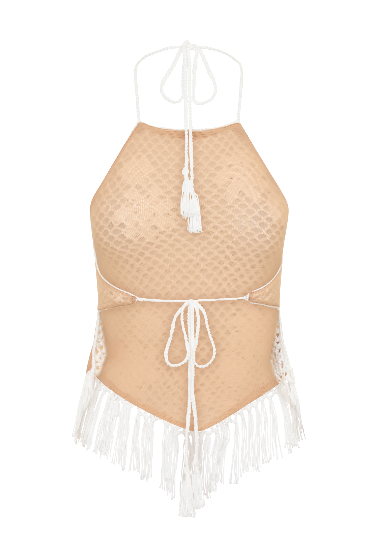 Miley Crochet Halter Top - Ivory #8
