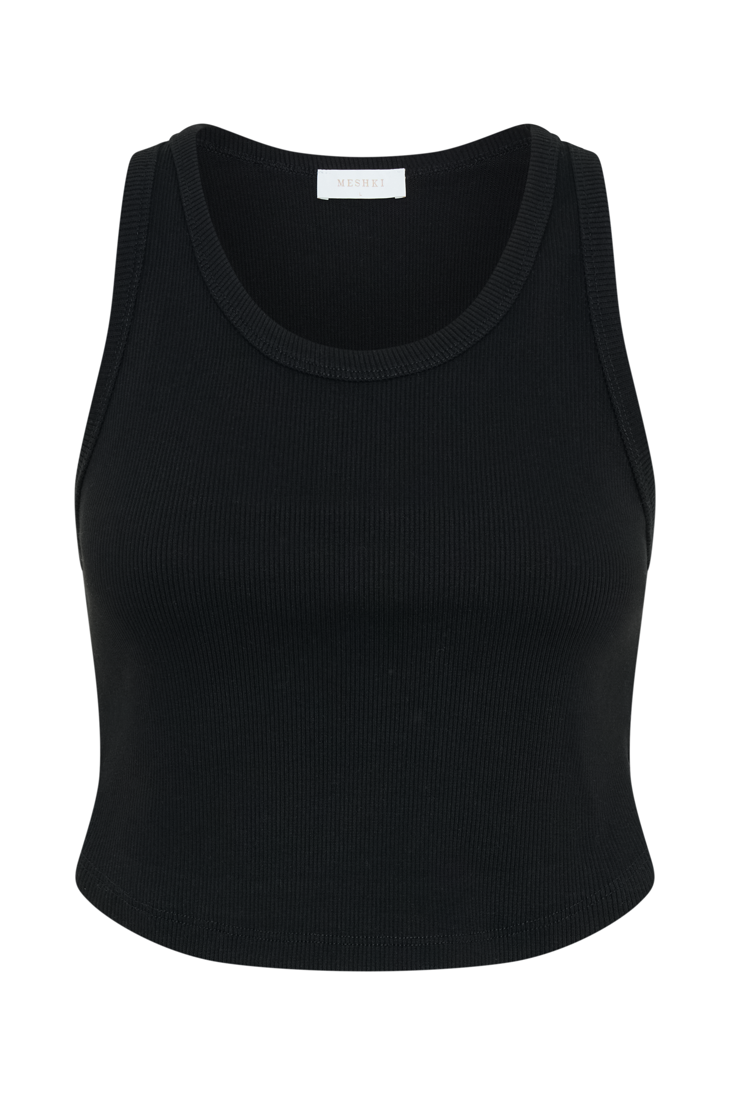 Morgana Ribbed Tank Top - Black #9