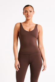 Nadine Yoga Top - Dark Chocolate