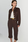 Mary Denim Capris - Chocolate & MESHKI