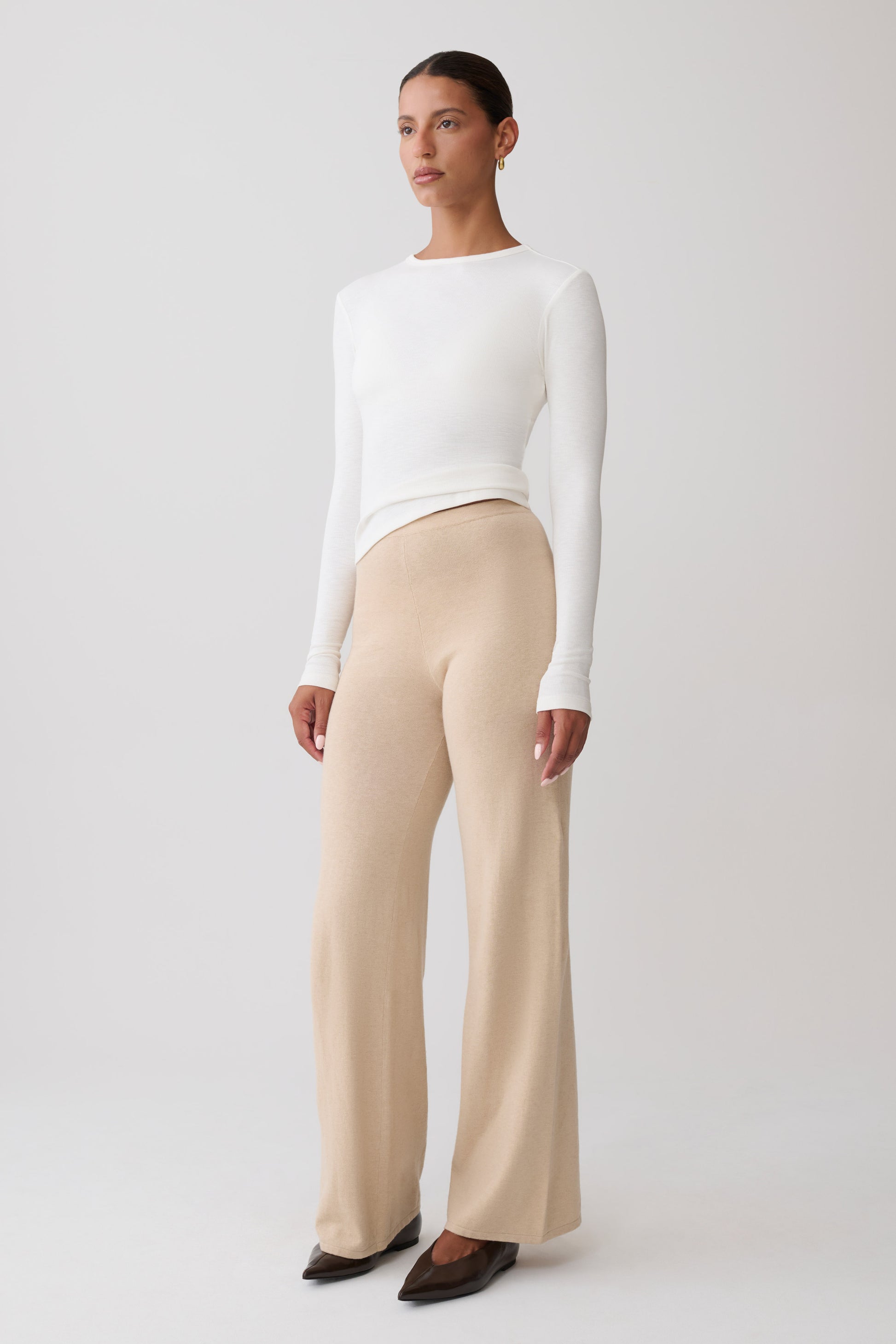 Helania Knit Pants - Oat Marle #5