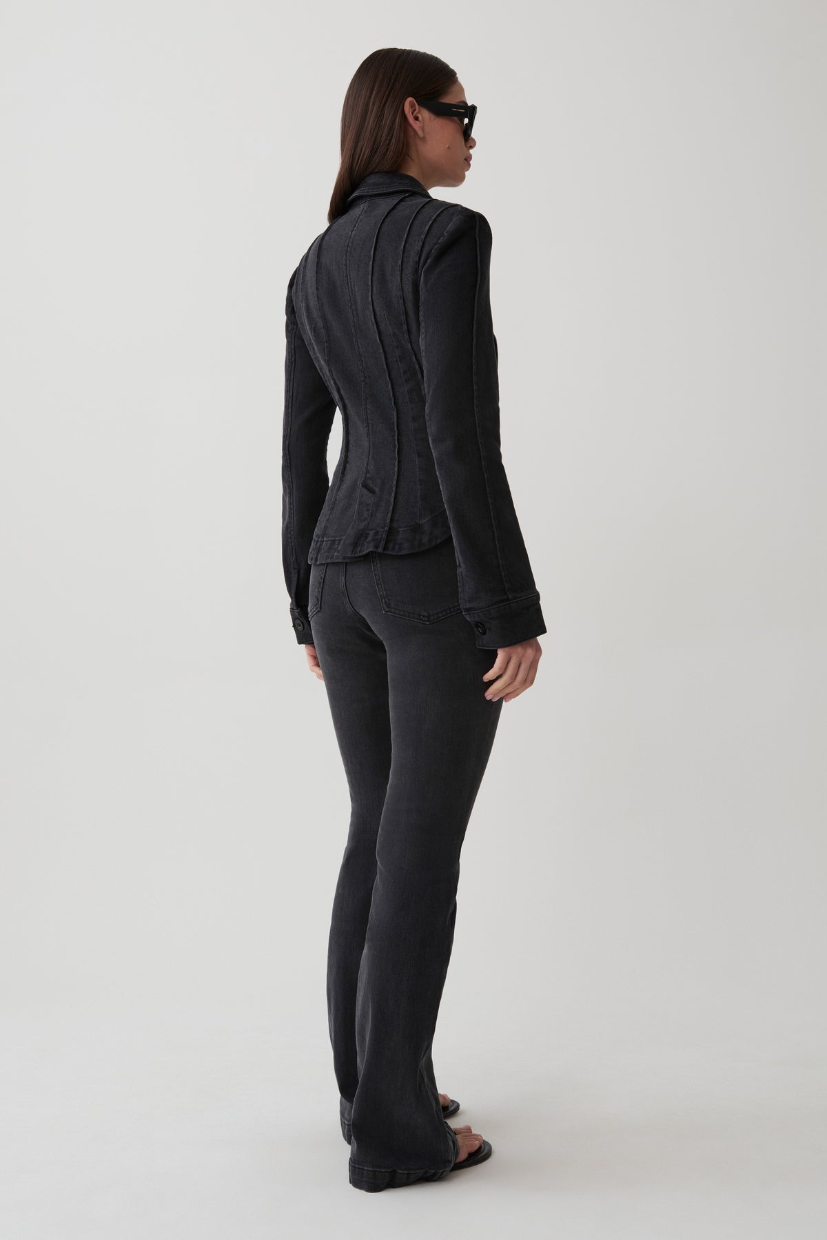Katerinna Flare Denim Jeans - Washed Black #2
