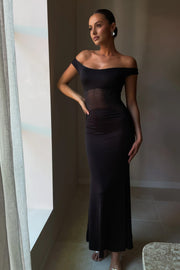Desmond Slinky Maxi Dress With Diamante - Black
