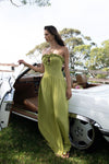 Tayler Ruffle Knit Maxi Dress - Chartreuse
