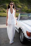 Jonah Halter Plisse Sleeveless Top - Ivory