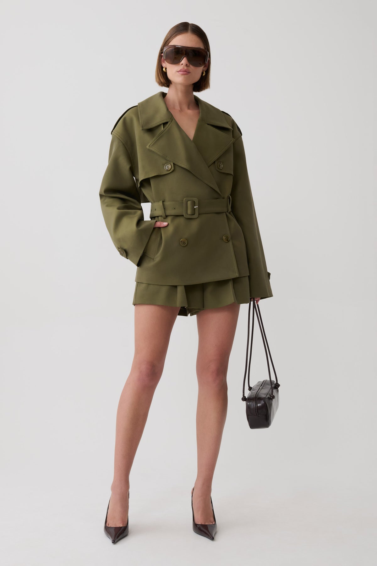 Alden High Waisted Short - Olive #5