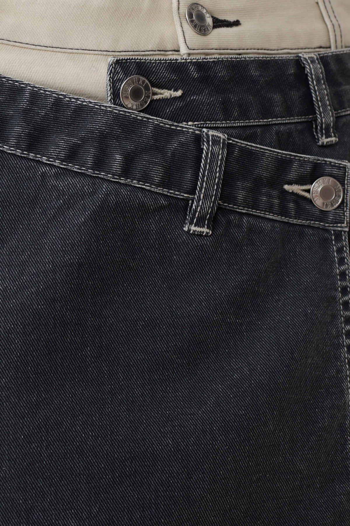 Hellen Asymetrical Denim Mini Skirt - Dark Grey #4