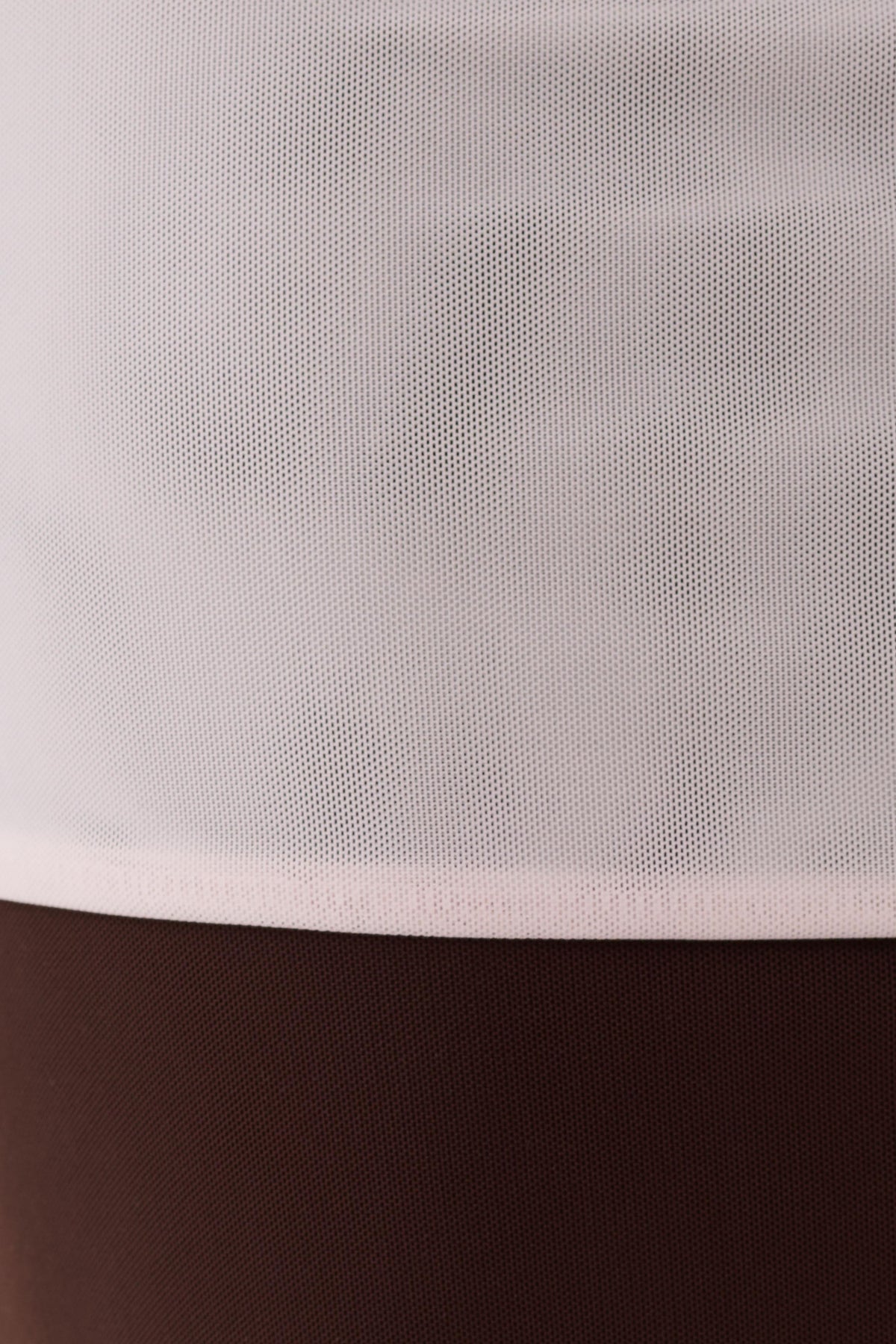 Arielle Mesh Layered Midi Skirt - Blush Pink/Chocolate
