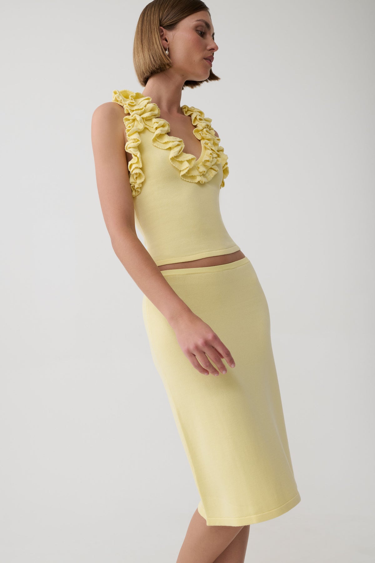 Tayler Knit Skirt - Butter