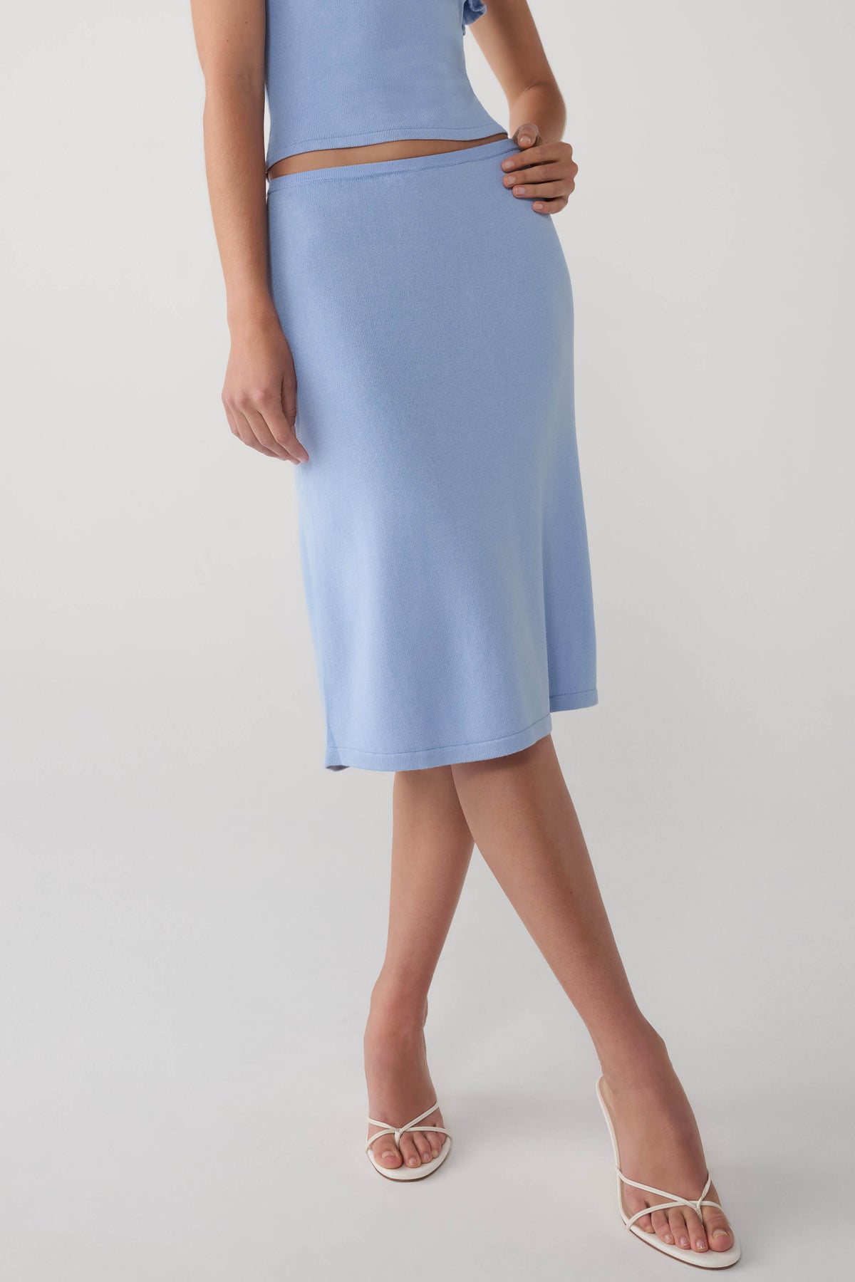 Tayler Knit Skirt - Cornflower Blue #6