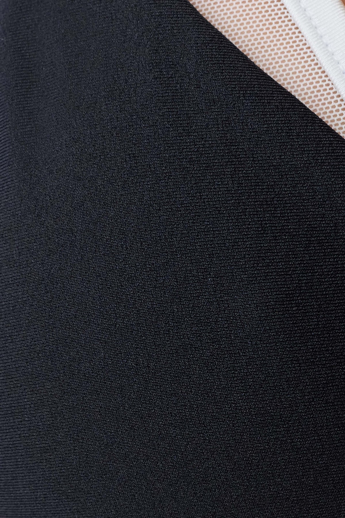 Tempest Layered Triangle Bikini Top - Black/White #5