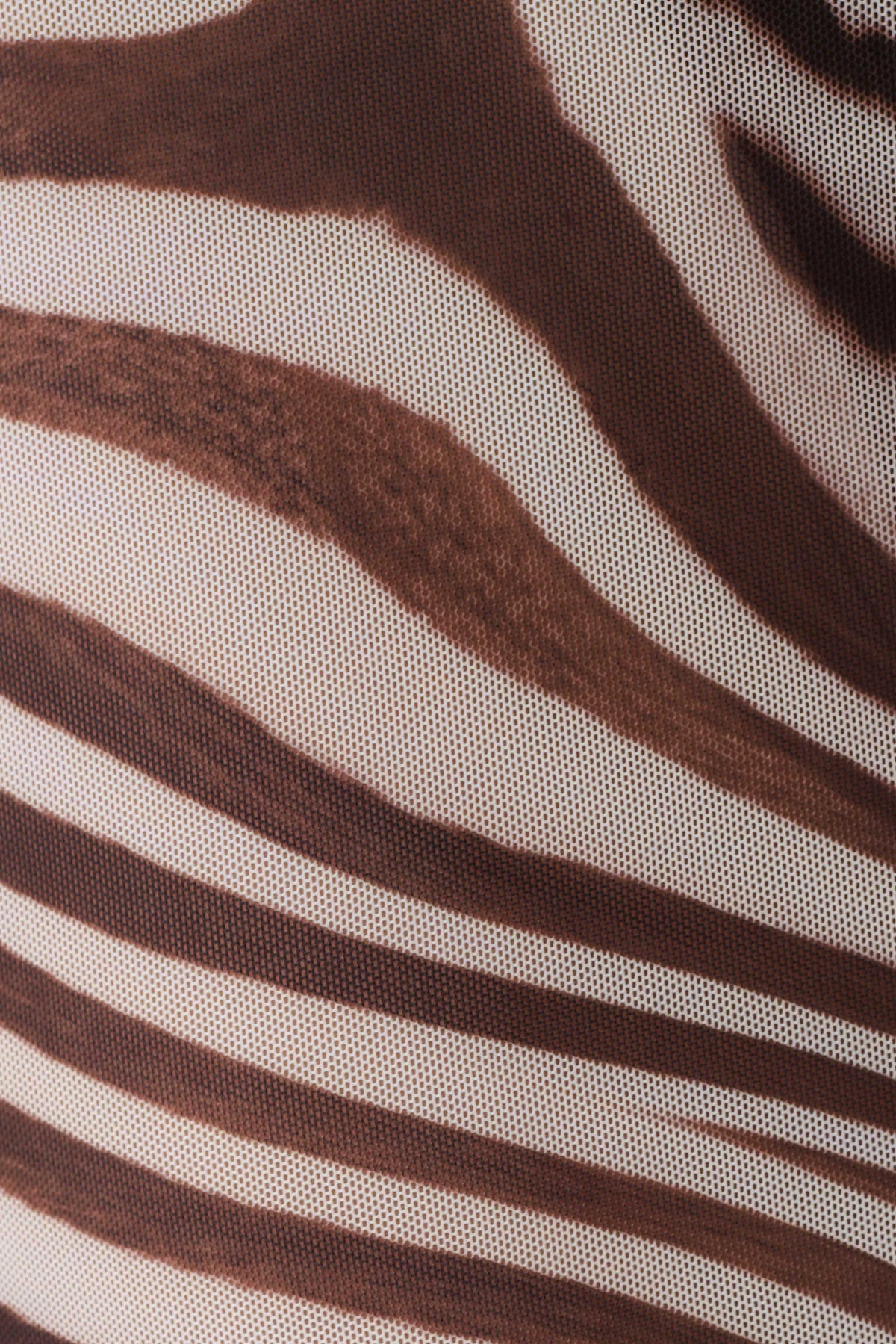 Galatea Cowl Halter Mini Dress - Brown Zebra