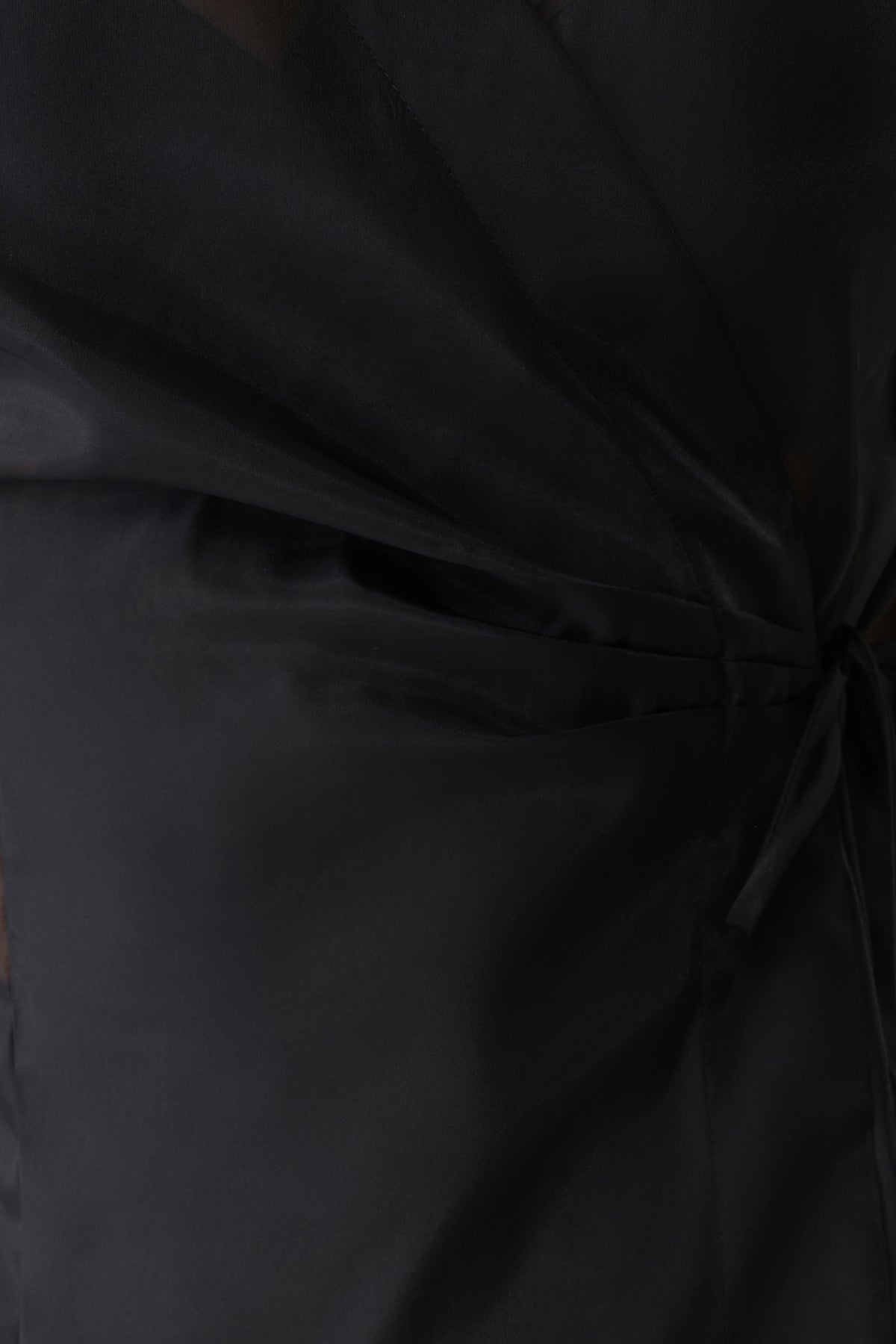 Frankie Organza Cross Over Shirt - Black #5